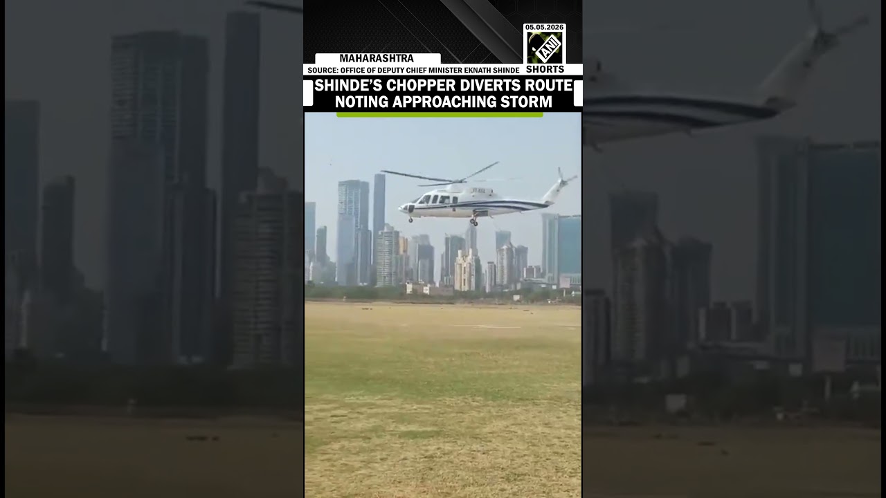 Maharashtra Dy CM Eknath Shinde&rsquo;s chopper diverts route noting approaching storm