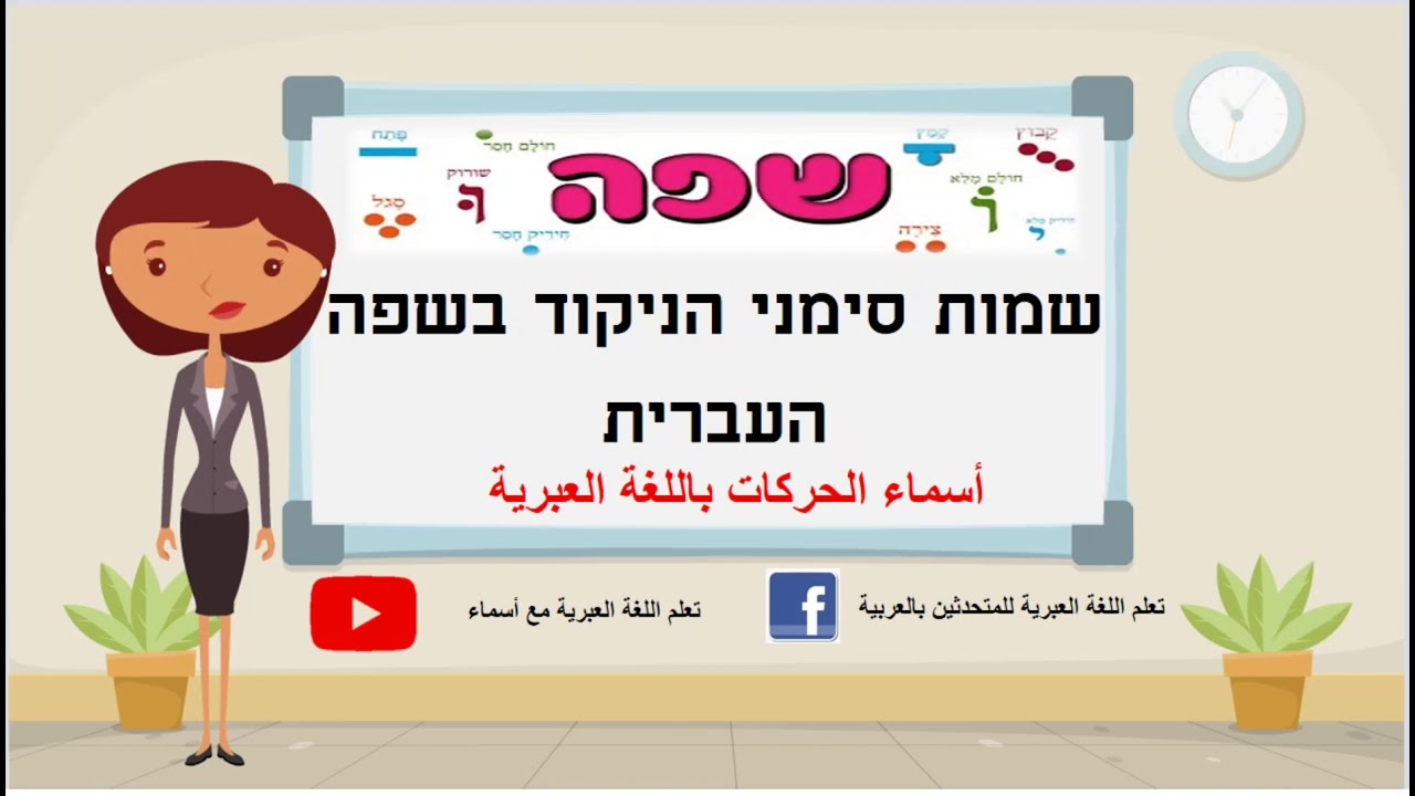 الحركات (התנועות) باللغة العبرية(בעברית)1