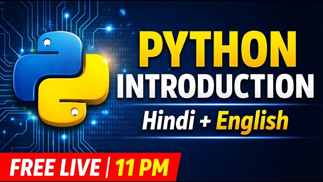 Learn Python from Scratch 🔥 Beginner Friendly LIVE Class | 11 PM