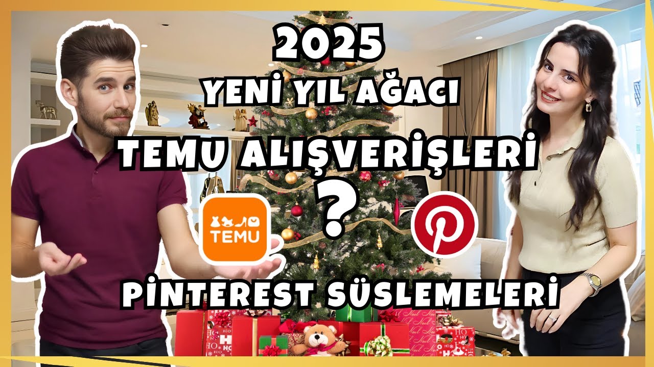 TEMU Alışverişi ve Pinterest Tasarımları | Yeni Yıl Ağacı 2025 #TEMU #Pinterest