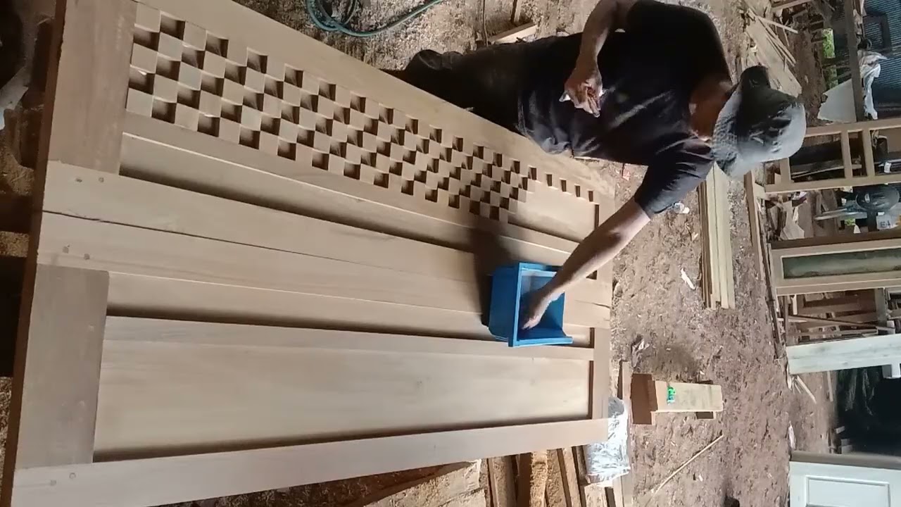 Proses pembuatan pintu dadu #fyp #pintudadu