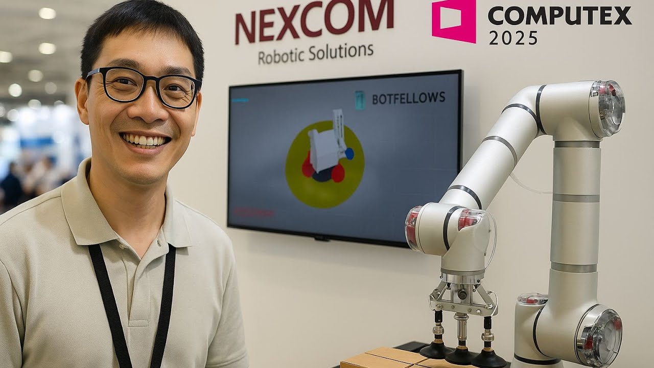 Nexcom Dual EtherCAT AI Robot Controller Demo at Computex 2025&mdash;GRC, DinoSafe, SIL3 Safety