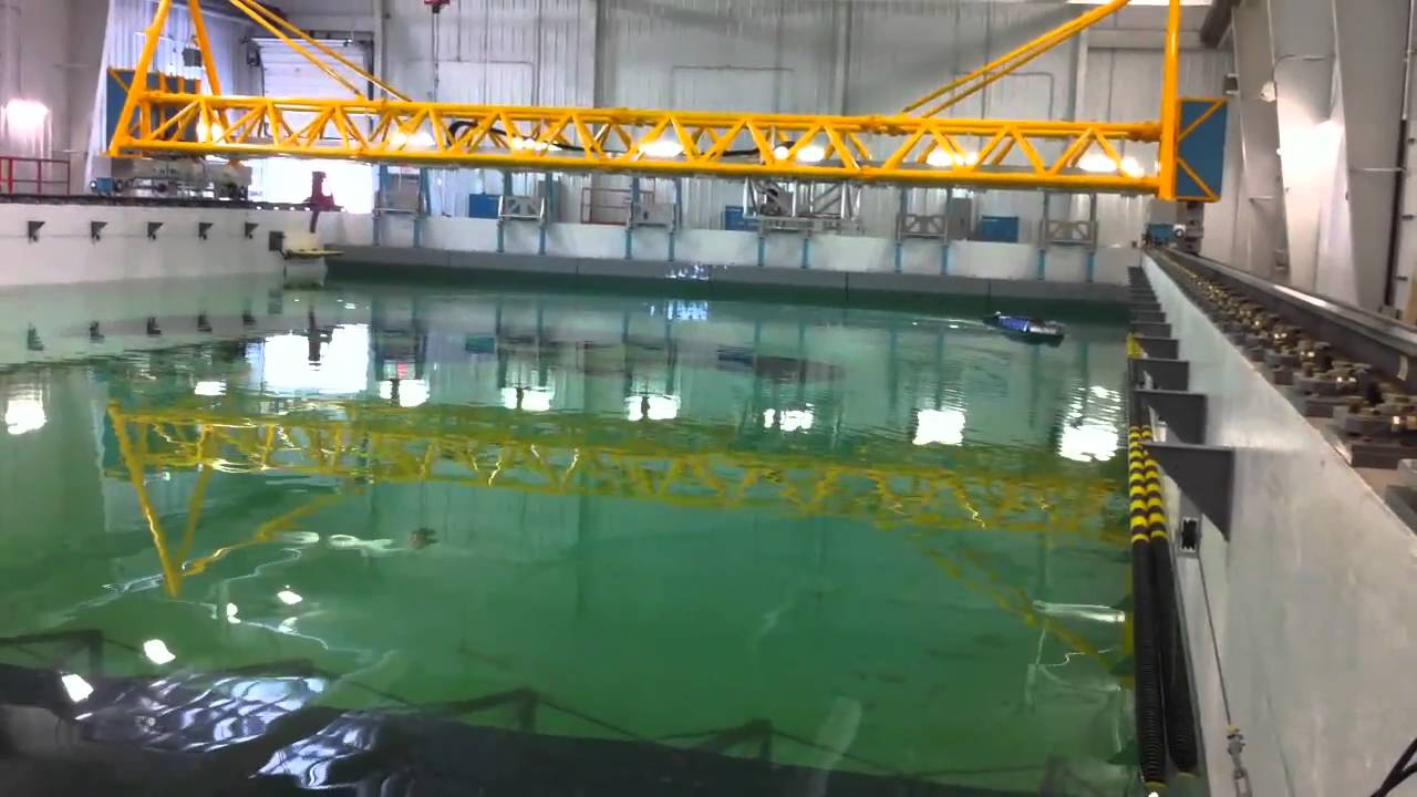 IIHR Wave Basin Crane/Boat Demonstration
