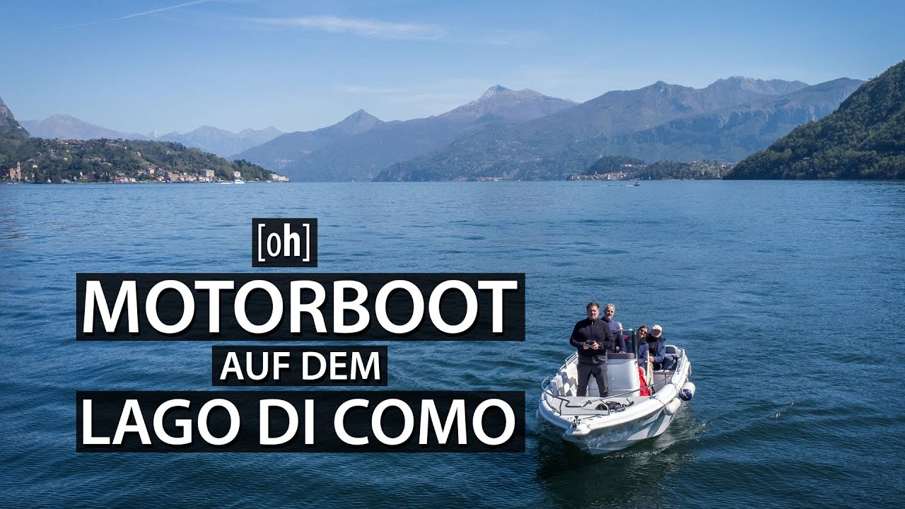 Kann man vom Motorboot gute Fotos machen? Lago di Como, Italien