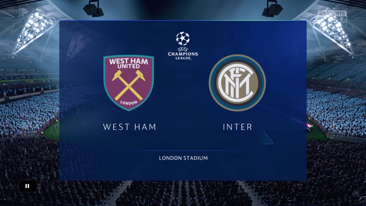 FIFA 19  WEST HAM VS INTER GAMEPLAY WALKTHROUGH CHAMPIONS LEAGUE GROUP STAGE 1080/60HZ PS4