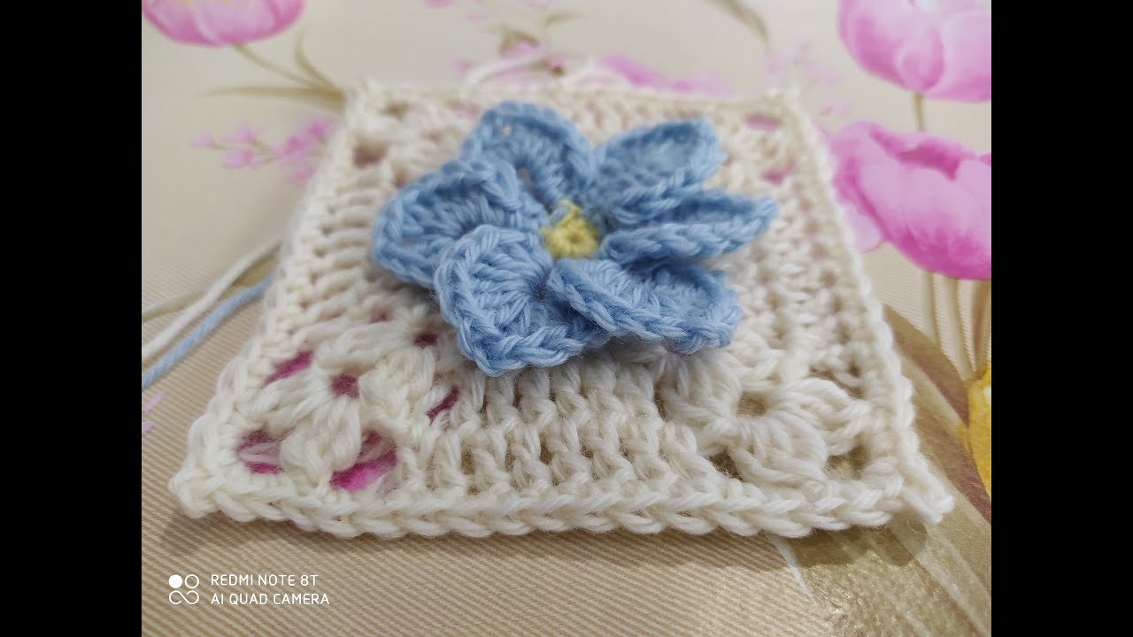 #3 - How to crochet a 3D flower granny square