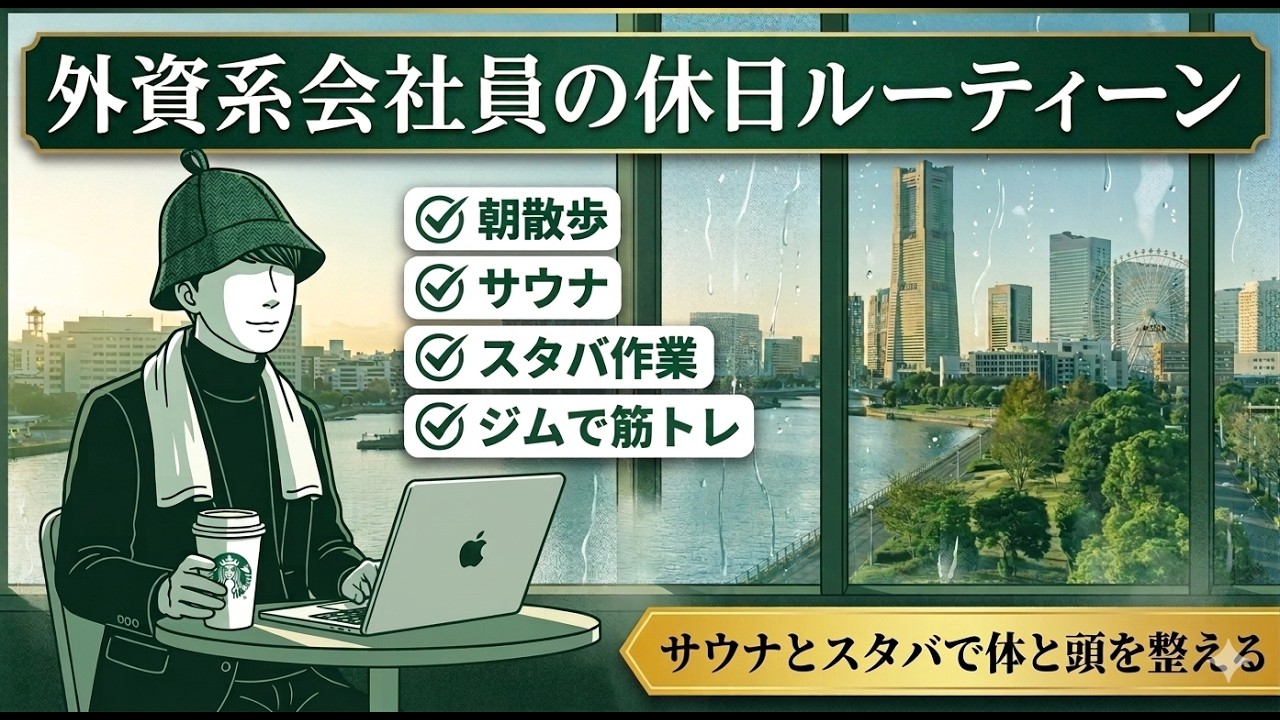 【生産的な休日】朝散歩/副業/勉強/筋トレ/ランニングを休日にこなしまくる外資系会社員(31歳)の休日ルーティーン #123