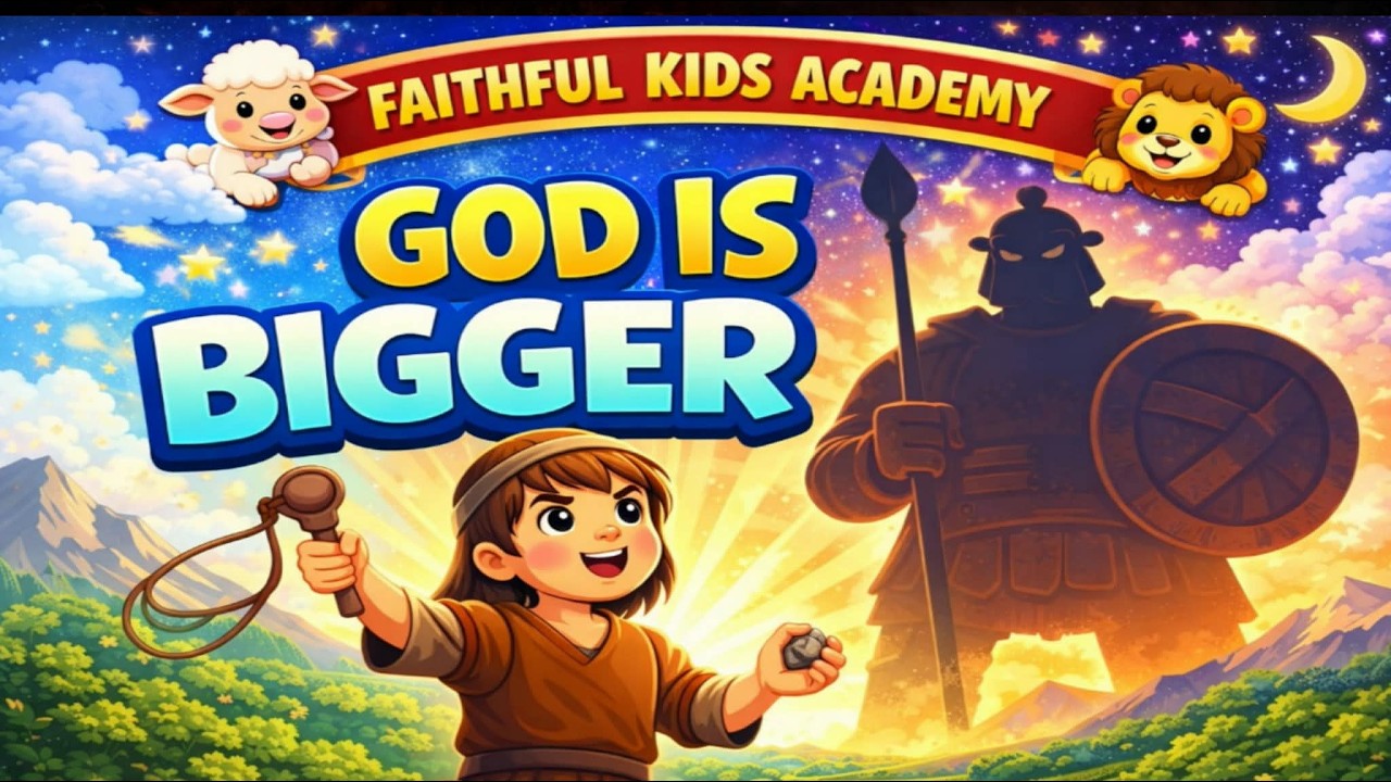 God Is Bigger ⚔️ | David and Goliath Kids Worship Song | Faithful Kids Academy