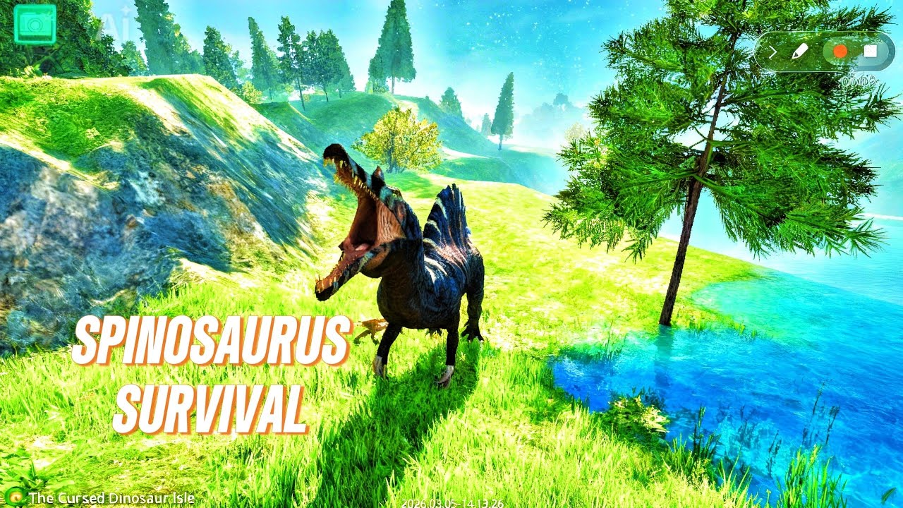 CRAZY SPINOSAURUS FIGHTS. #thecursedisle 
