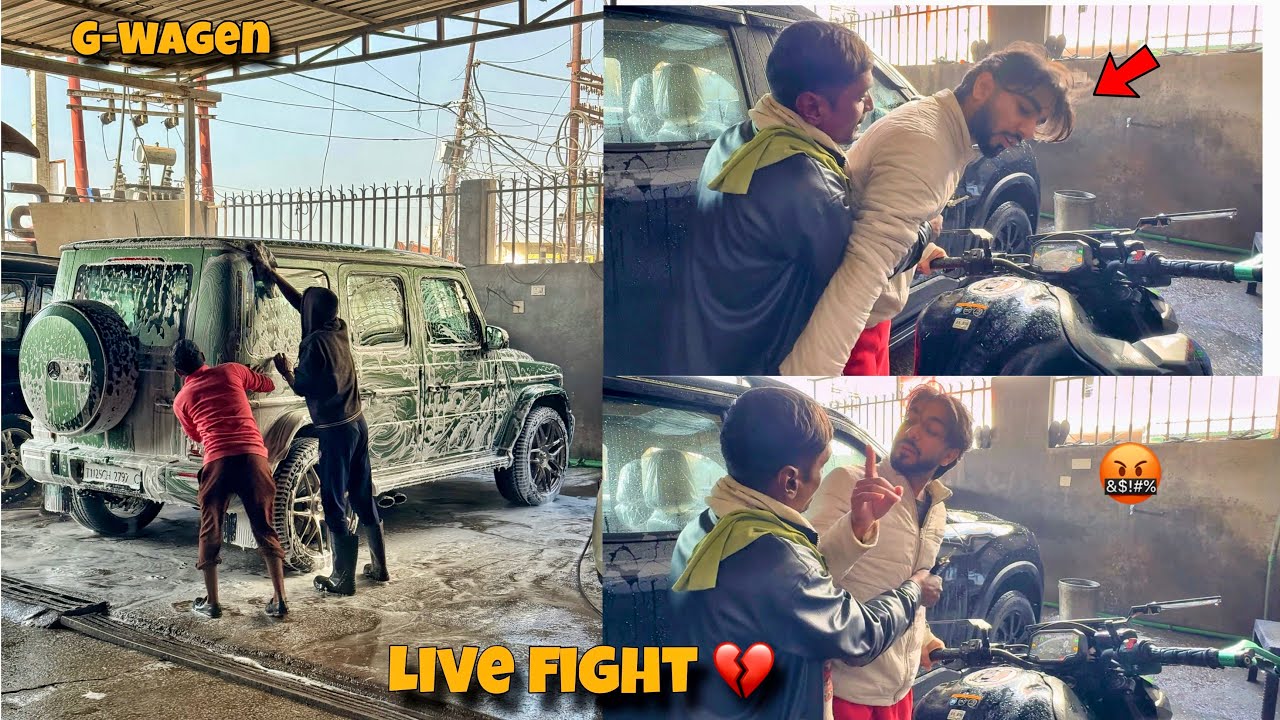 G-Wagon Ka Chakkar Ma Car Wash Pa Hue Fight 🙏🏻 Tameez Hai Inko 🤬 ? 