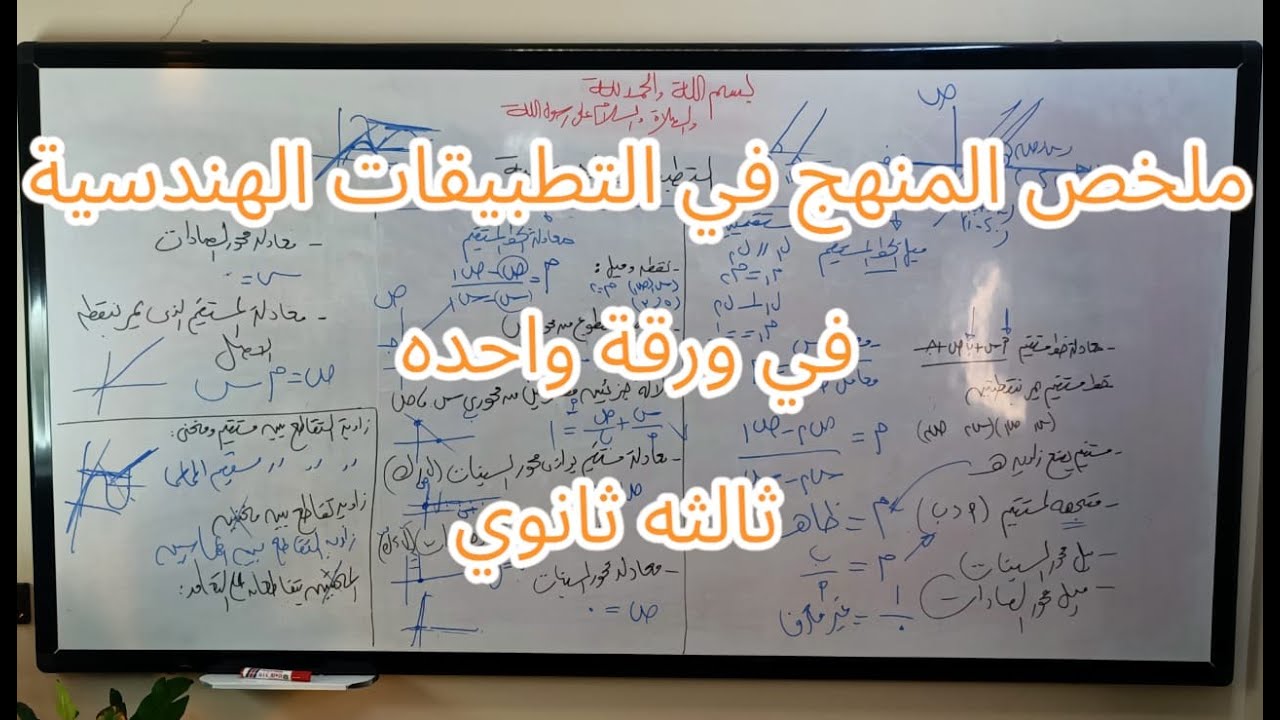 رياضيات||ملخص جميع قوانين التطبيقات الهندسيه مجمعه || ثالثه ثانوي عام 2025