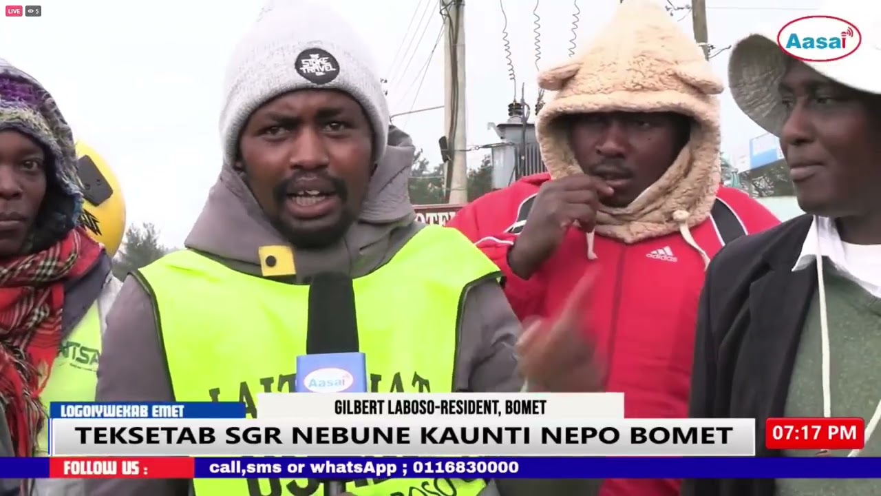 Residents of Bomet county welcome planned SGR route passing through the region.