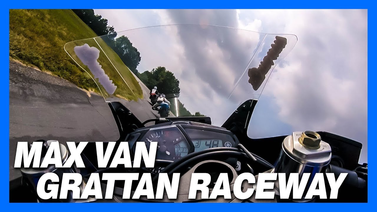Max Van rides Grattan on the STG Yamaha R3 8.25.2018
