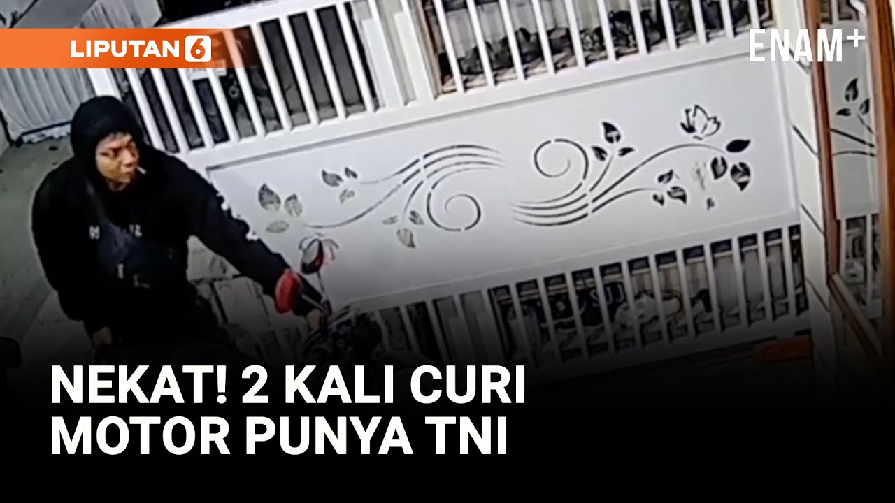 Nekat! Detik-Detik Motor Tentara Disikat Maling I Liputan6