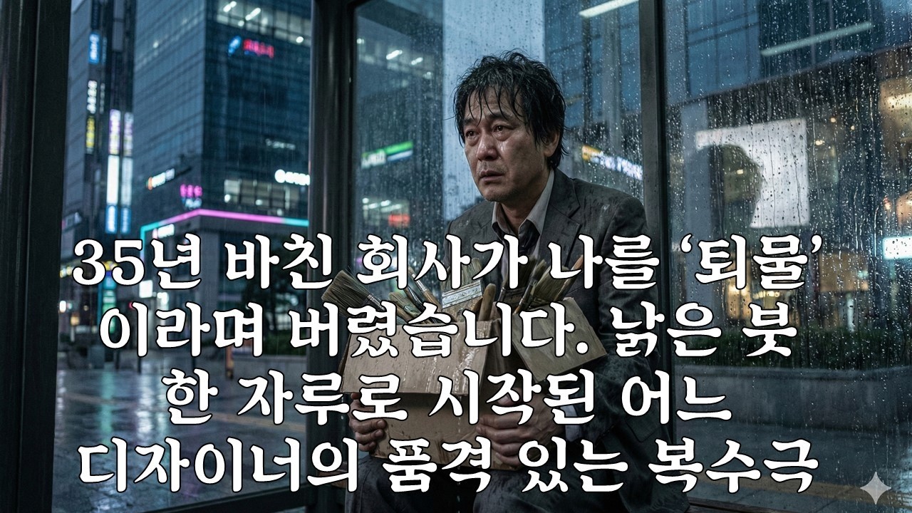35년 바친 회사가 나를 '퇴물'이라며 버렸습니다. 낡은 붓 한 자루로 시작된 어느 디자이너의 품격 있는 복수극