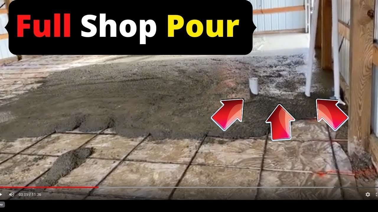 Pouring Concrete in an existing pole barn - including plumbing