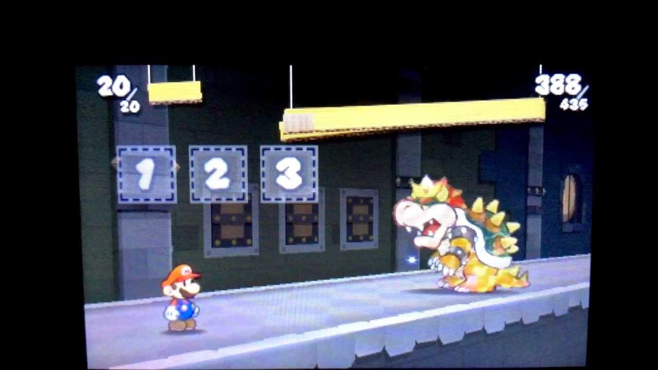 Paper Mario Sticker Star: Final Boss Bowser Battle with 20 Max HP!