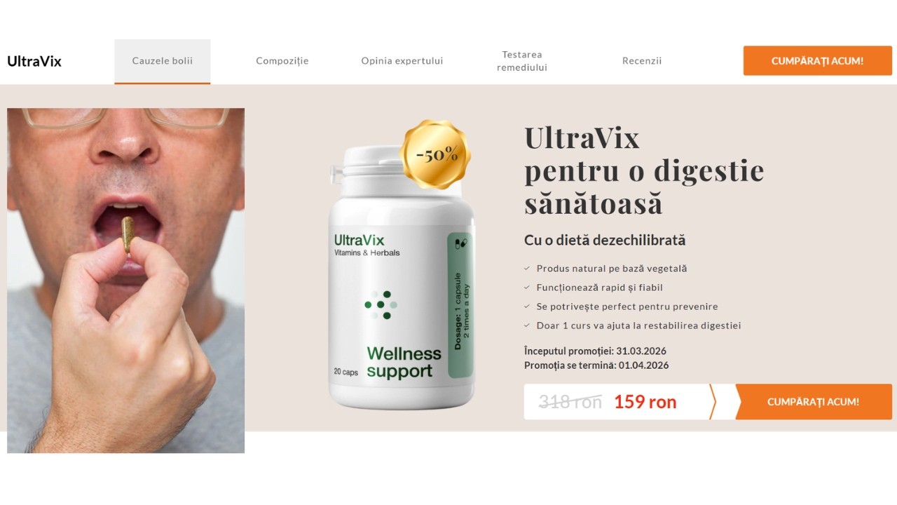 UltraVix pentru o digestie sănătoasă (gastro, Europe, Romania)