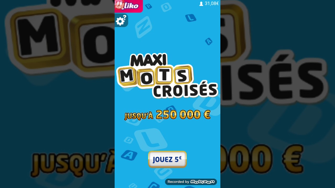 MAXI MOTS CROISÉS 5€🕹GRATTAGE 22 TICKETS EN LIGNE 🌟FDJ  ILLIKO ☘🌟