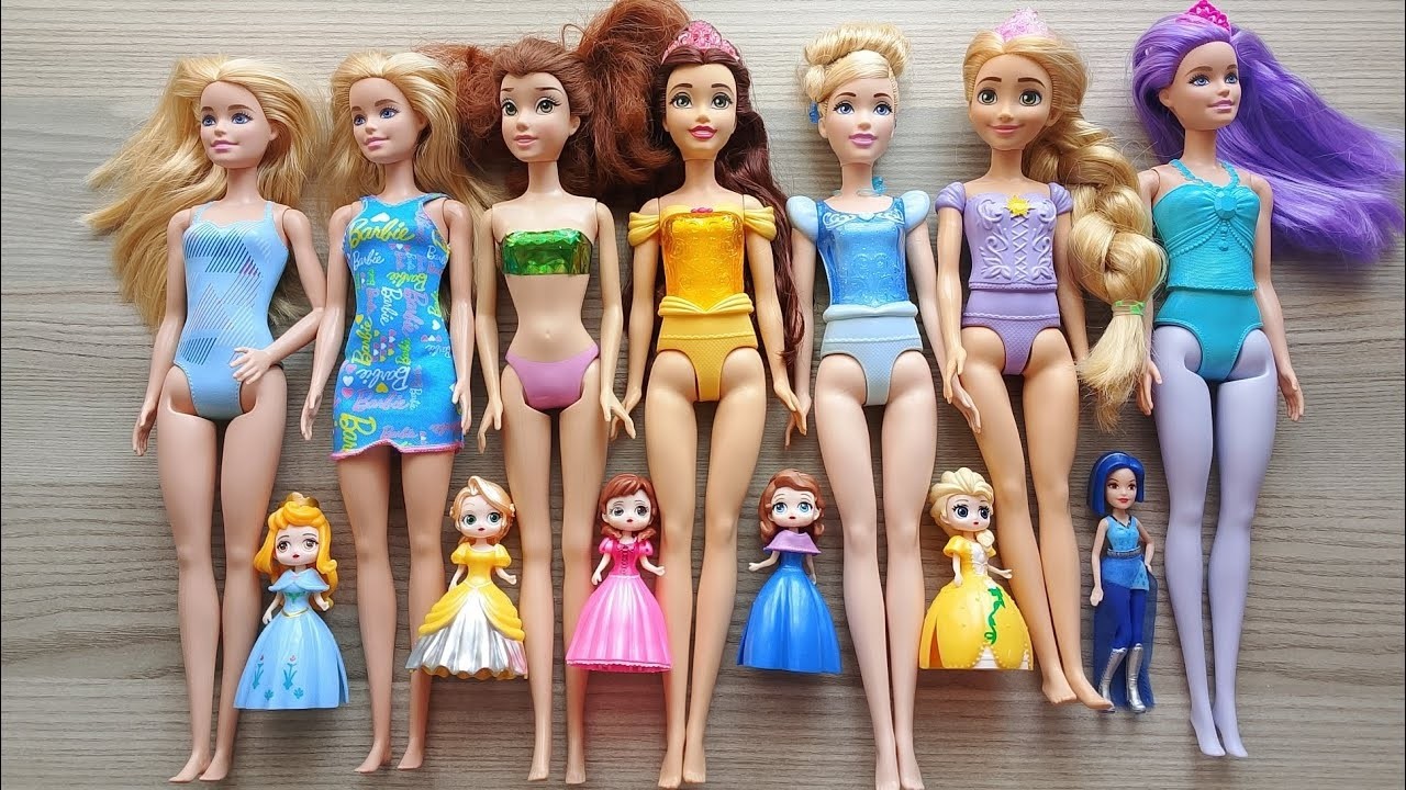 Disney Princess Doll Makeover ~ DIY Miniature Ideas for Barbie   Wig, Dress, Faceup, and More! DI