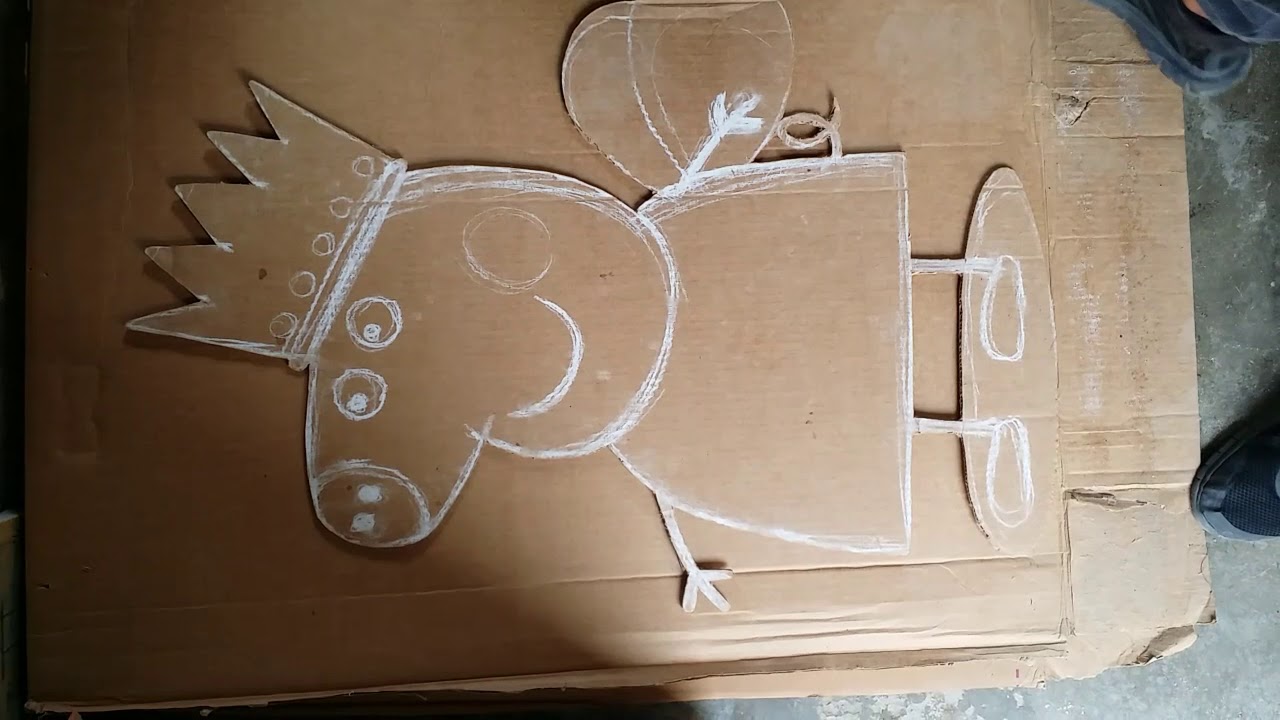 Cómo hacer a Peppa pig con cartón
