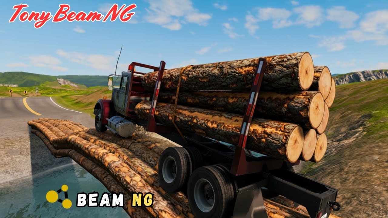 Cars vs Impossible Log Bridge Challenge in BeamNG Drive!