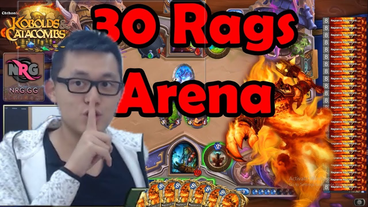 Amaz in Arena with Ragnaroses?? [Kobolds and Catacombs, Hearthstone]