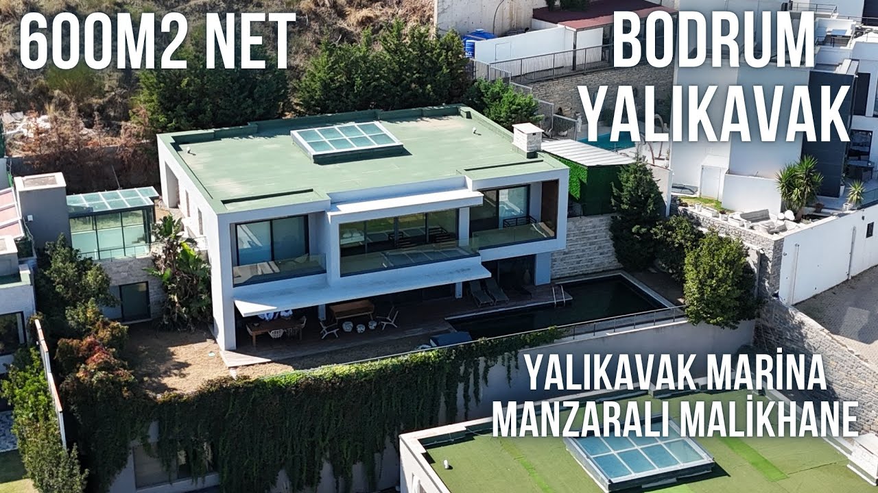 Bodrum Yalıkavak' ta 600m2 Net 700m2 Arsa İçinde 5 Oda 6 Banyo (2 adet müştemilat)