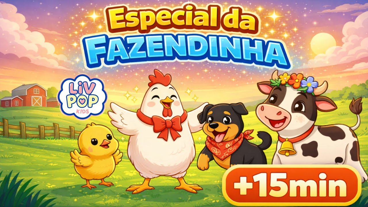 ESPECIAL DA FAZENDINHA +15 MINUTOS DE MÚSICAS INFANTIS - LivPopKids Oficial