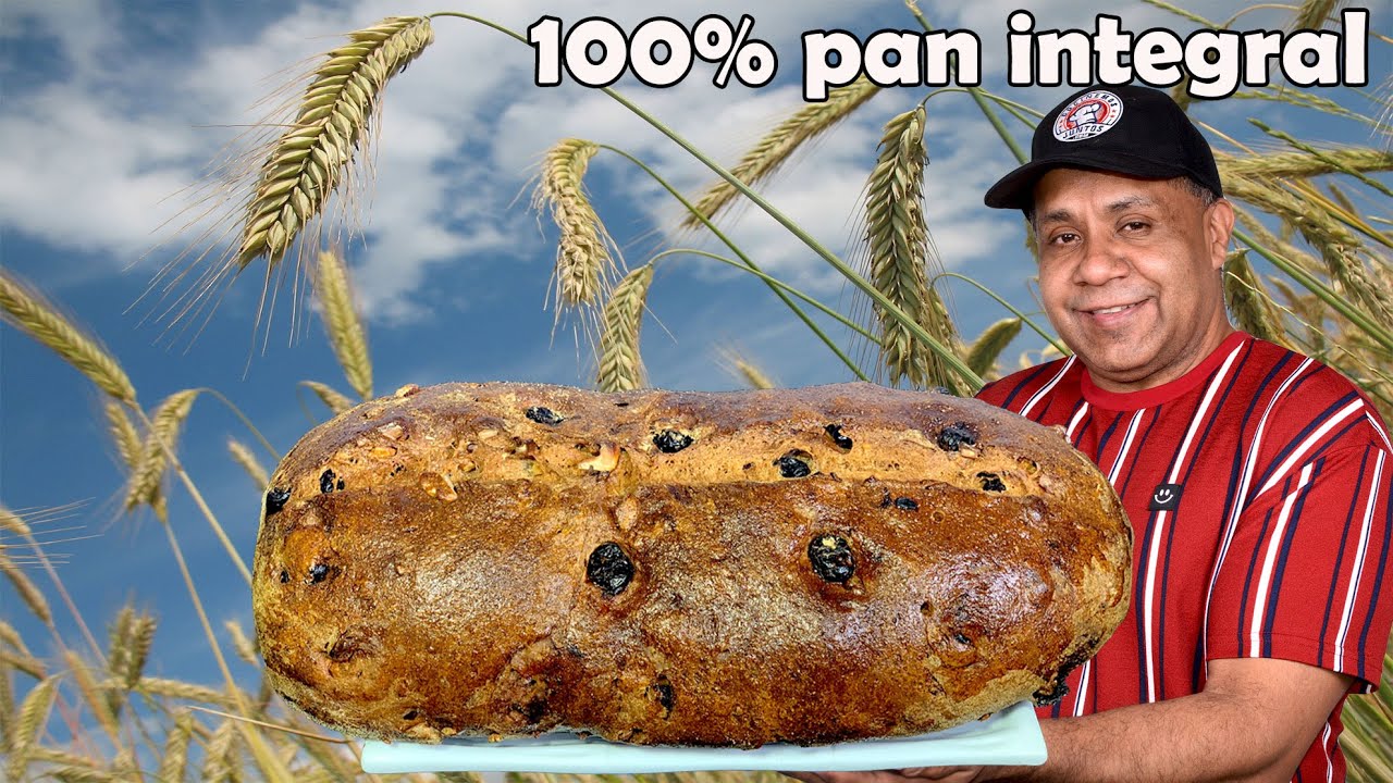 Receta de pan integral con nueces y pasas. Receta saludable