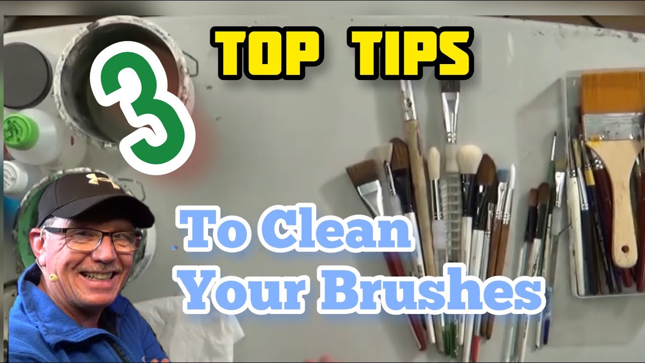 3 Amazing Acrylic painting Brush Cleaning Tips / Ideas