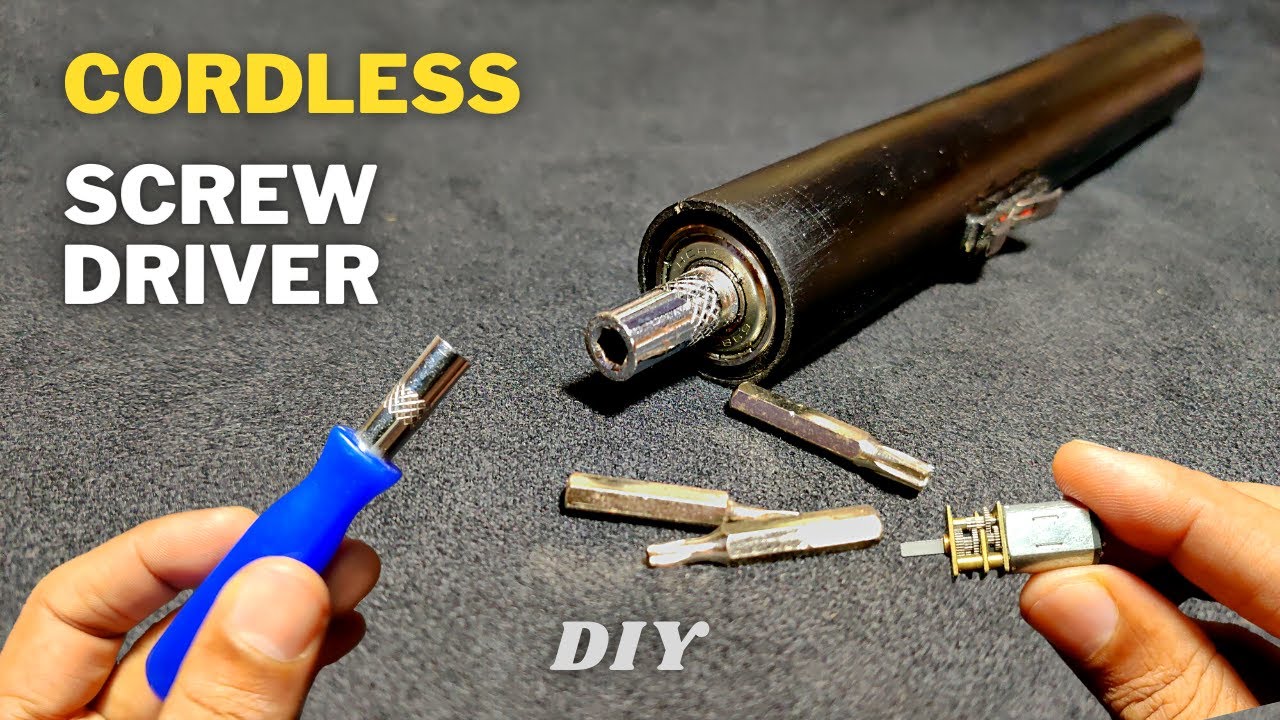 How to make Mini Cordless Rechargeable Screw driver at Home !