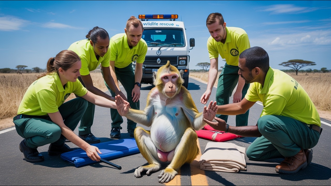 The Miracle of Midnight Rain A Pregnant Monkey's Rescue and Birth  Emotional Wildlife Story