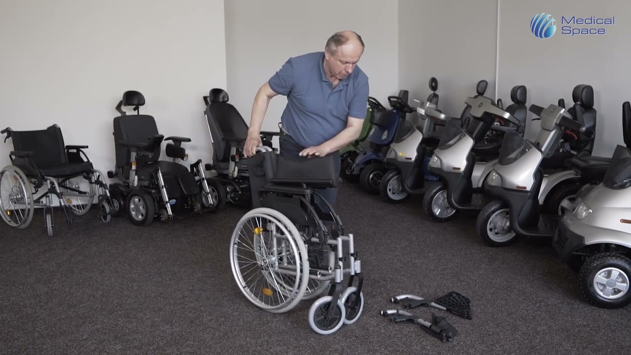 Invalidní vozík mechanický - s odlehčenou skládací konstrukcí