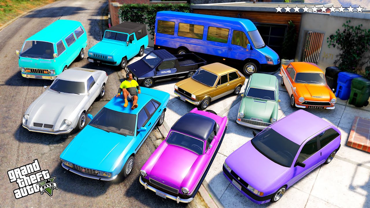 GTA 5 - Stealing CLASSIC Luxury Car's with Franklin! (Real Life Cars #302)