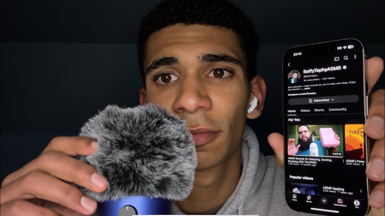 My favorite ASMR artists with fluffy mic scratching