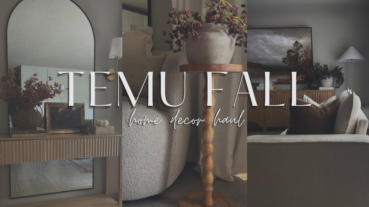 TEMU FALL HOME DECOR HAUL | fall decorate with me 2025