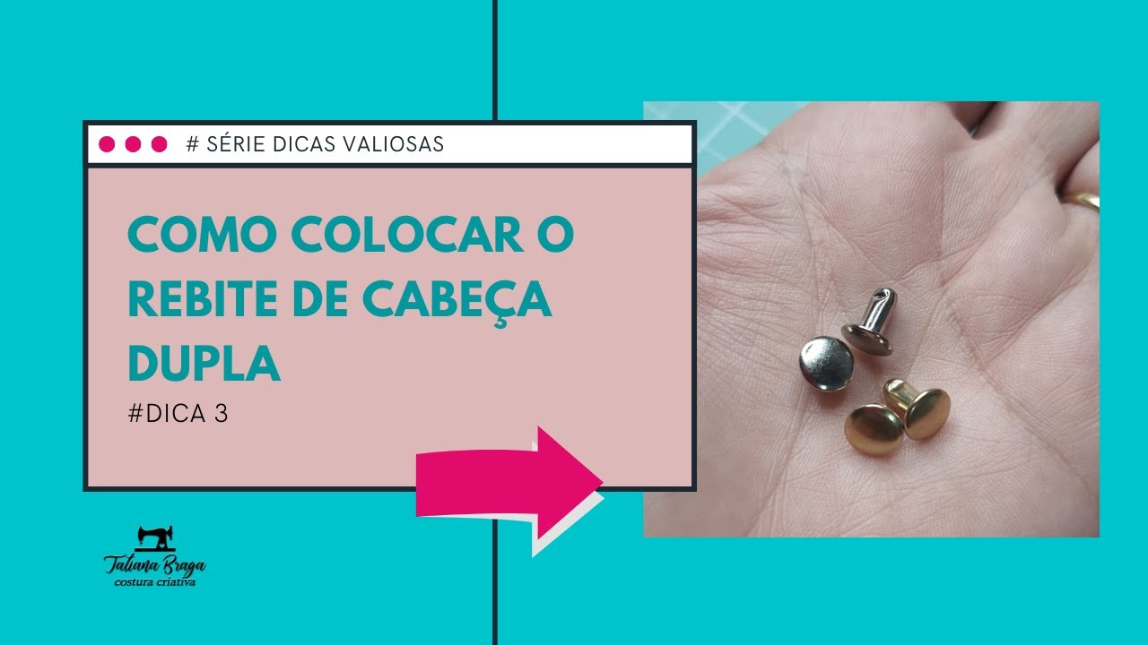 Como colocar o rebite de cabeça dupla