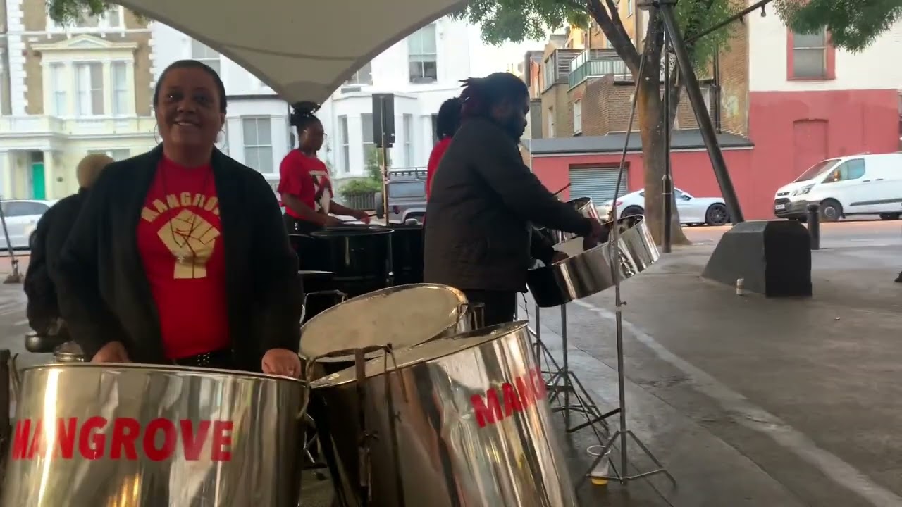 THE MANGROVE STEEL BAND, PORTOBELLO MARKET, LONDON