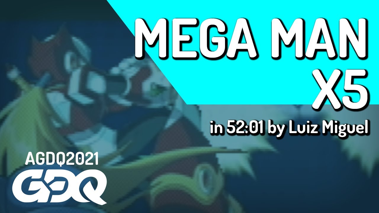 Mega Man X5 by Luiz Miguel in 52:01 - Awesome Games Done Quick 2021 Online