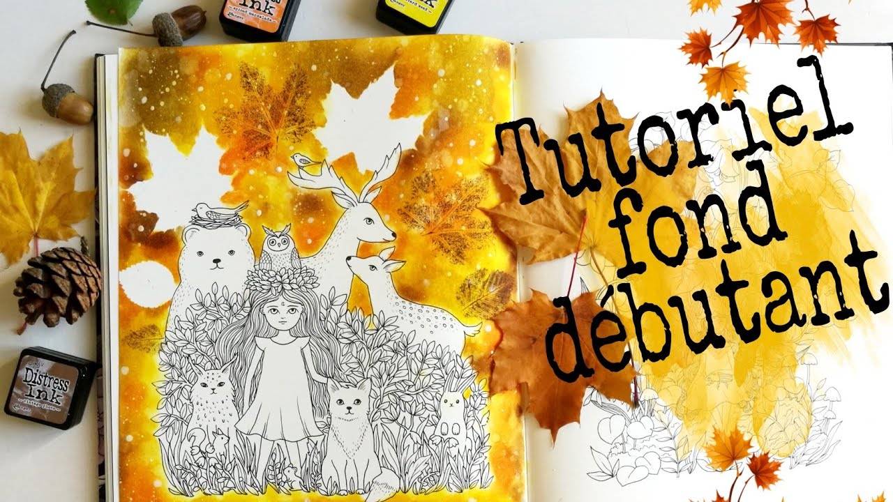 Tutoriel fond simple débutant. coloriage pour adulte. Livre Maria tolle