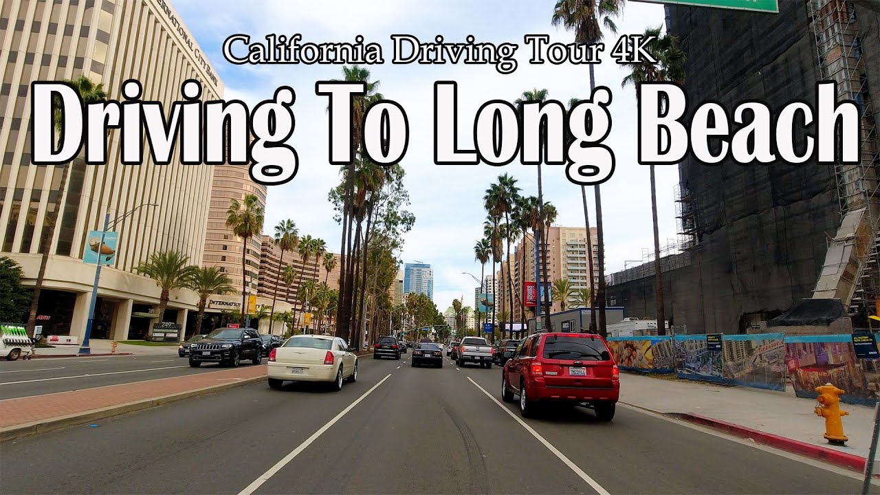 Driving to Downtown Long Beach Via Interstate Freeway 710 South - Los Angeles - California - USA 4K