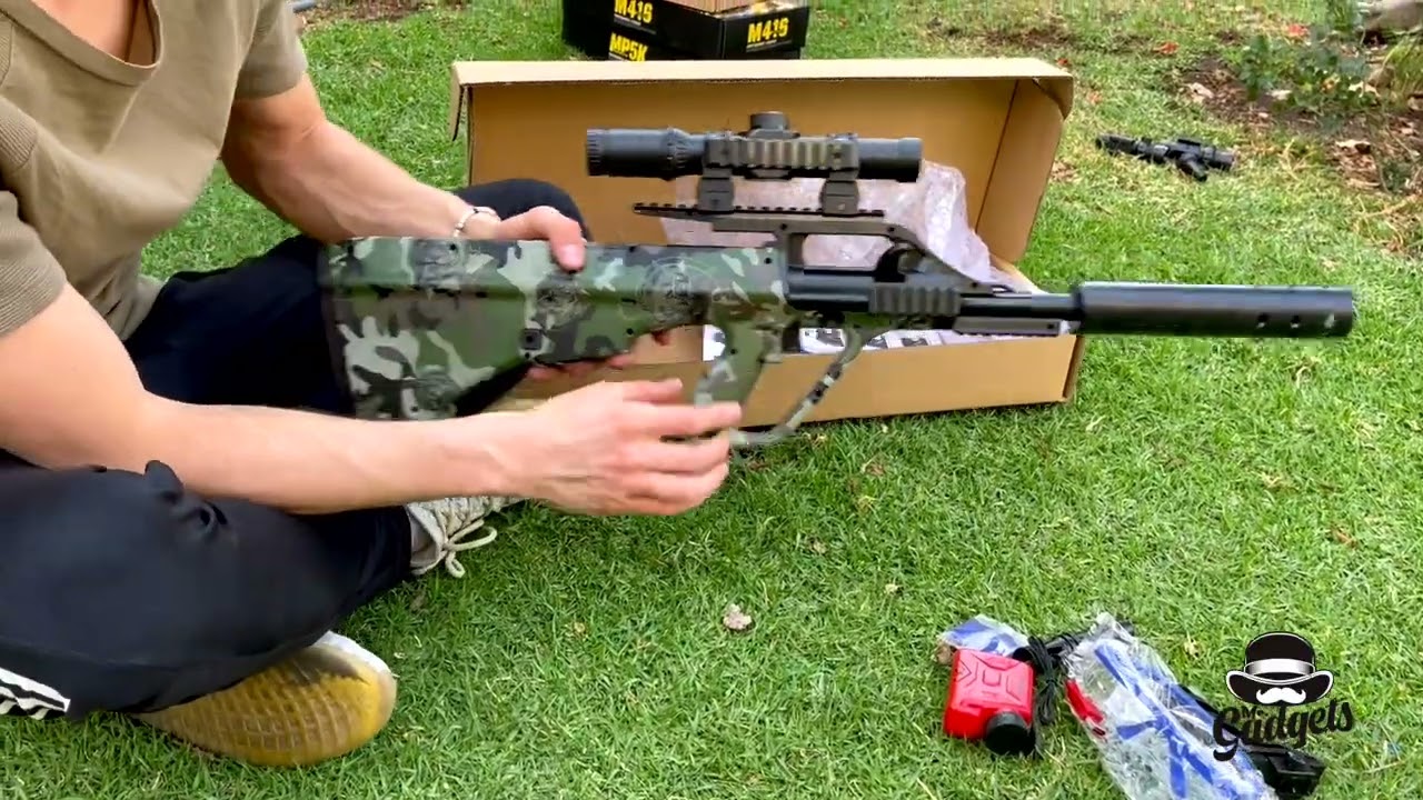 AUG | Ametralladora automatica de Hidrogel lanzador de bolas de gel arma de juguete en Mexico