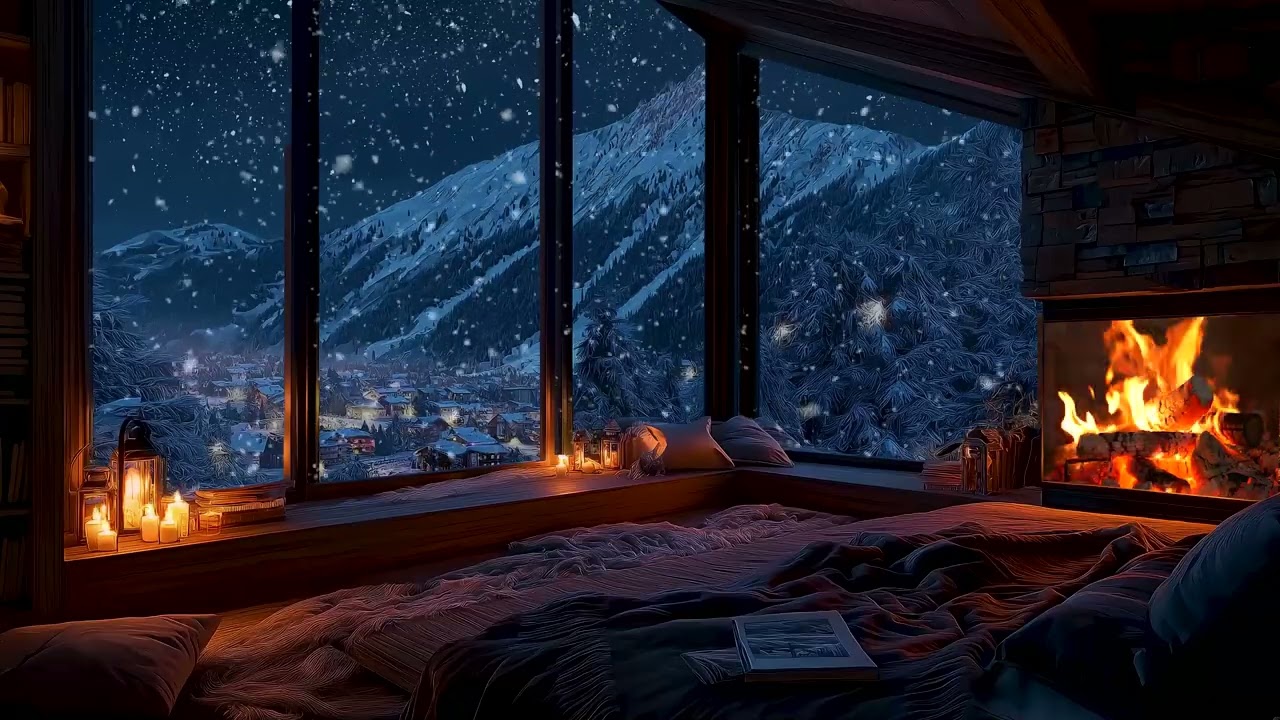 🌨️ Snowstorm Blizzard Ambience – Howling Wind in the Forest for Sleep & Relaxation