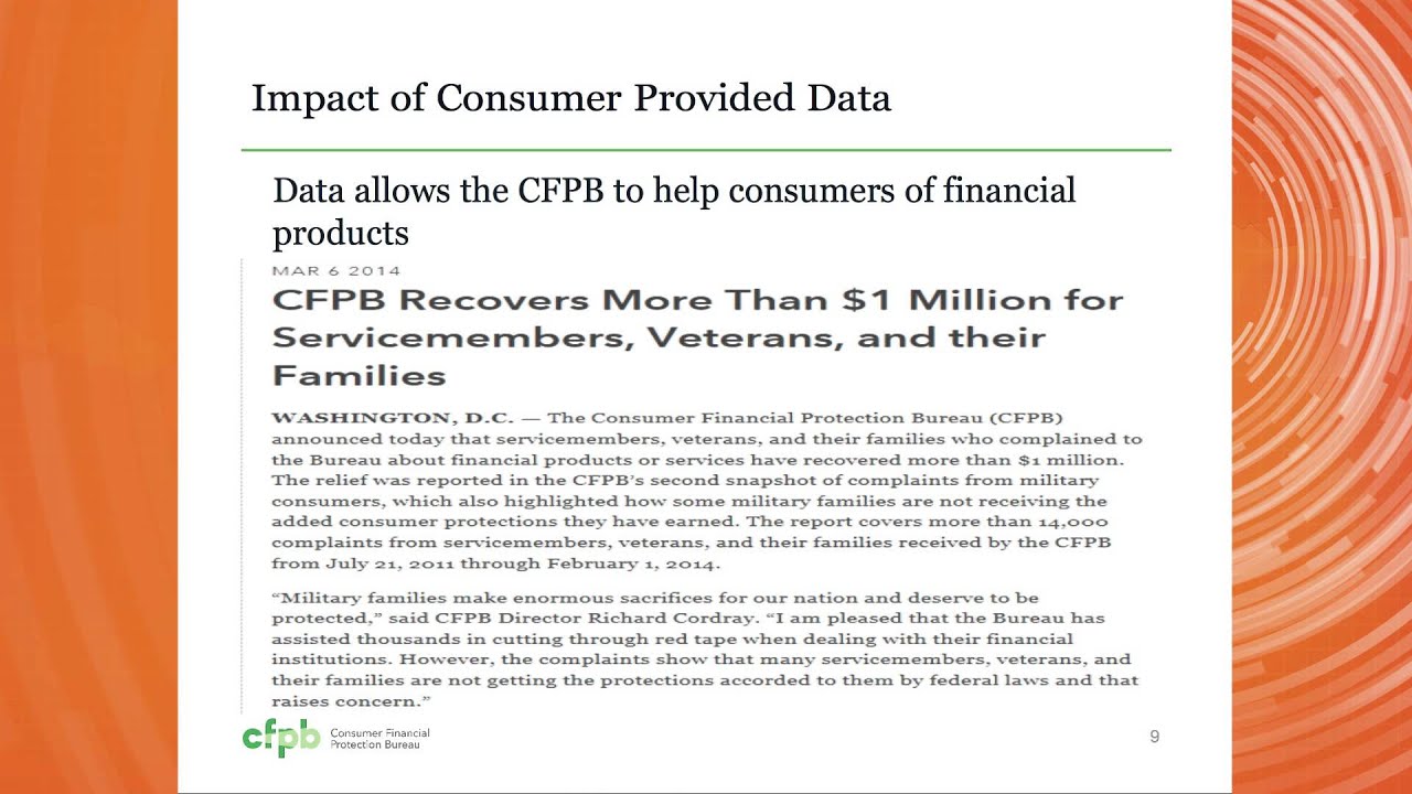 Protecting Consumers of Financial Products and Services