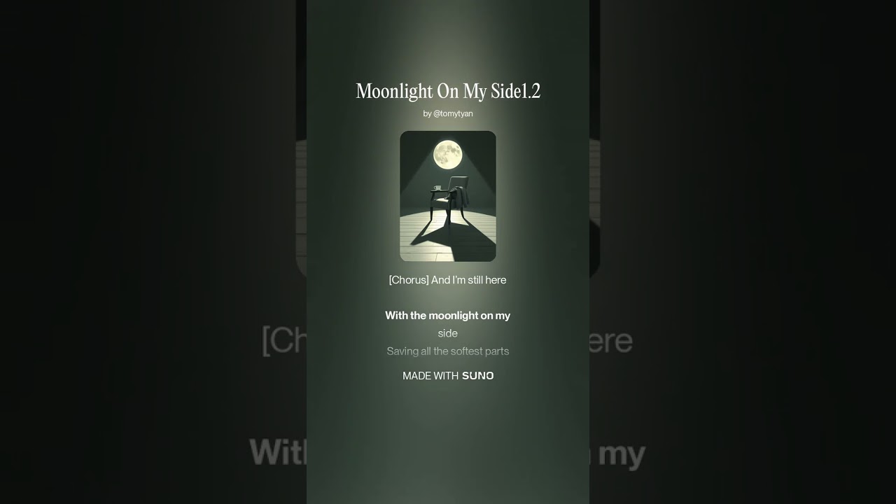 Moonlight On My Side1.2(Official Lyric Video) / AI Female Vocal Ballad癒やし、心地よい、AI音楽