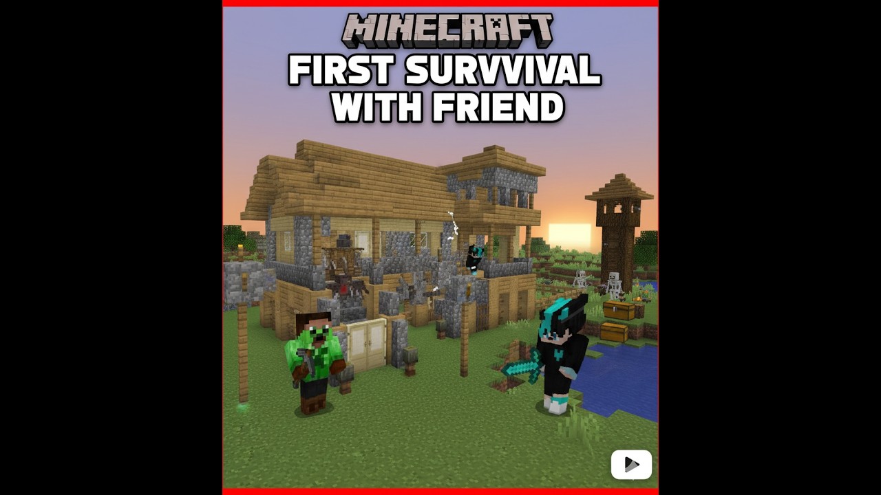 First survival world with my friend in minecraft-part-1
