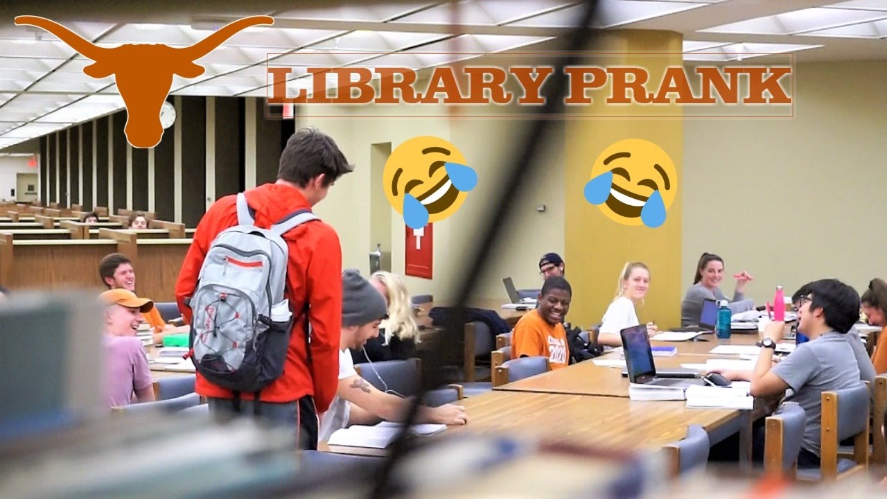 BLASTING EMBARRASSING MUSIC IN LIBRARY PRANK @UT AUSTIN