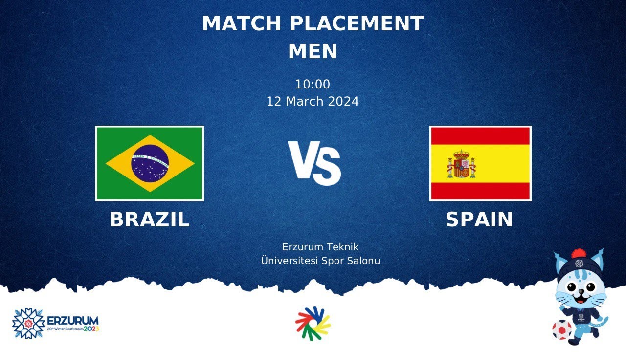 BRAZIL vs SPAIN | Futsal DEAFLYMPICS ERZURUM 2024 | Men Semifinals