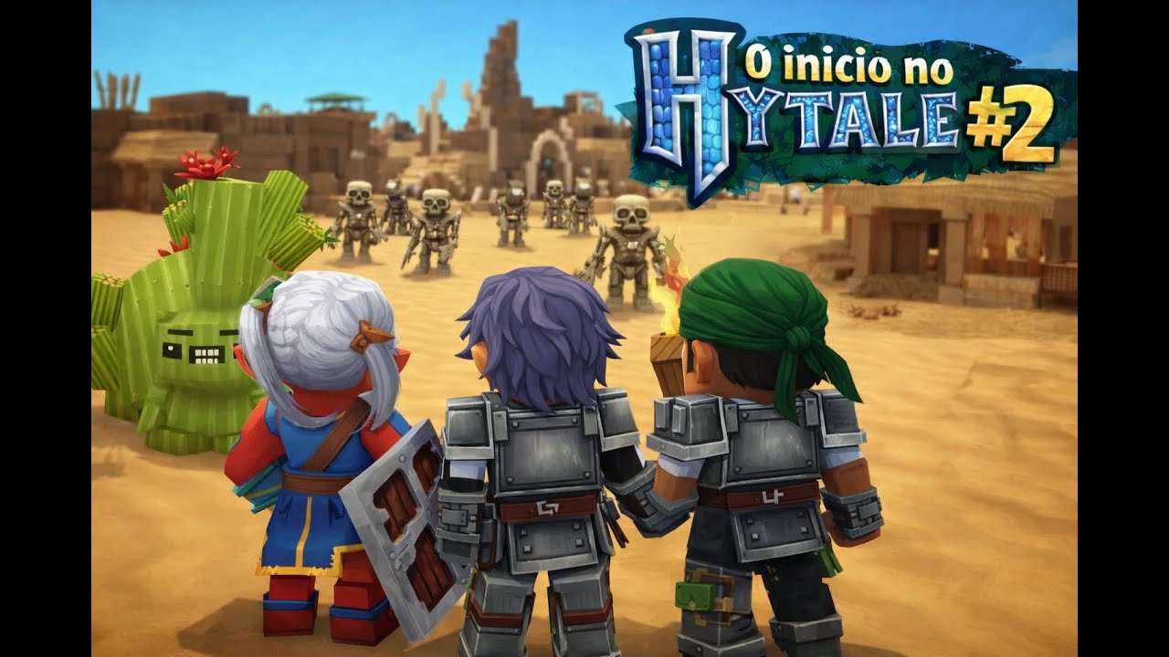 DUNGEONS, TESOUROS E MUITO MAIS NO PERIGOSO DESERTO! - HYTALE PARTE 2